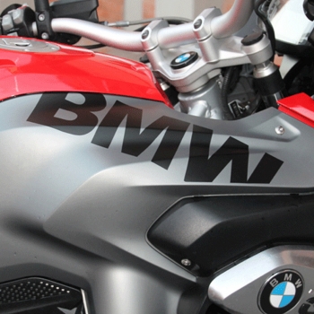 Tankdekor Schriftzug BMW, schwarz seidenmatt (MP097)