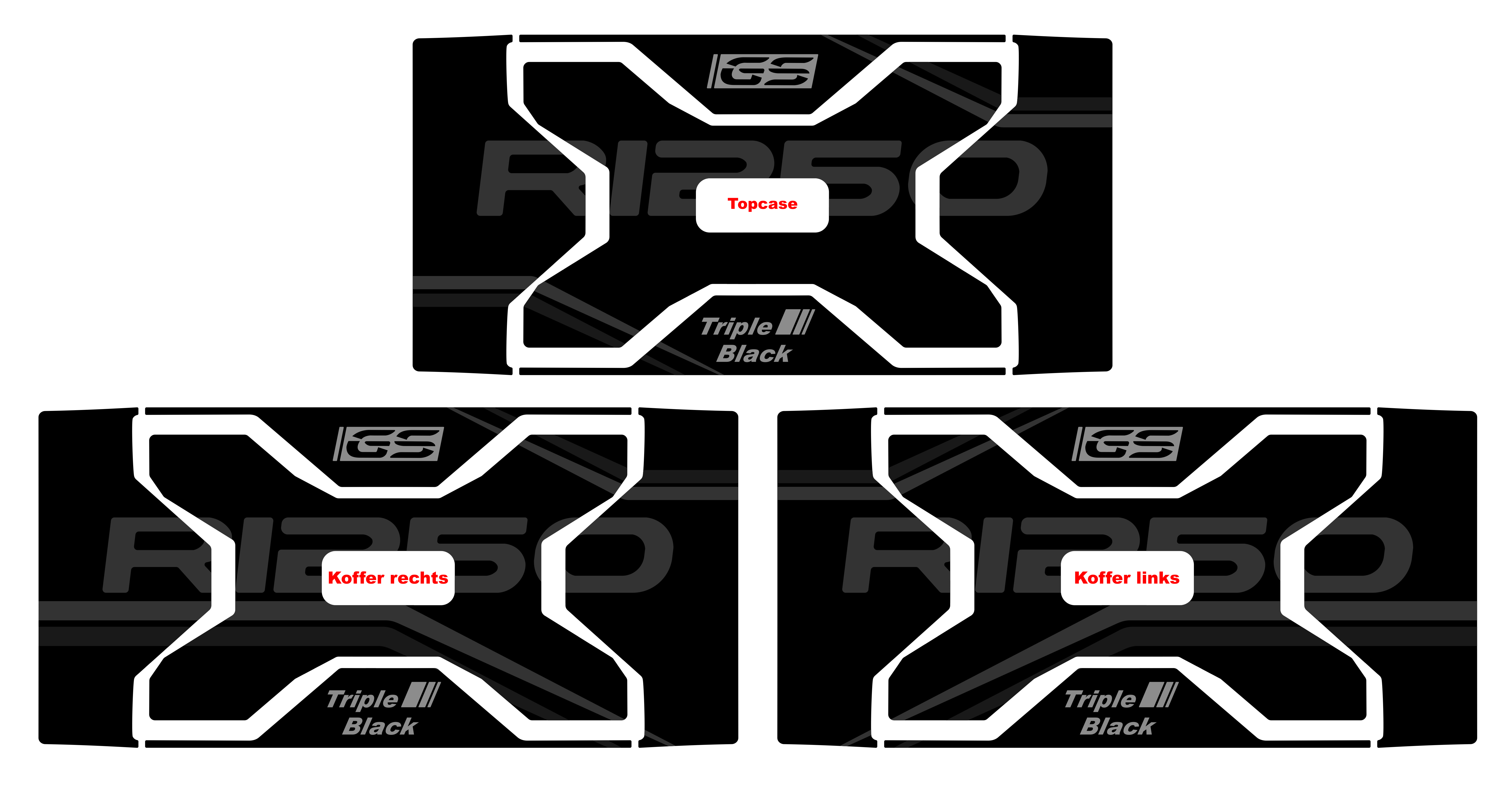 made4bikers Komplett Set Innentaschen für Variokoffer UND Topcase