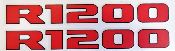 Aufkleberset Schriftzug "R1200", rot